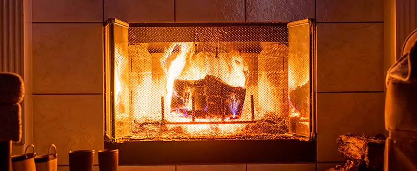 Mendota Hearth Landscape Fireplace Installation in Pikesville, Maryland